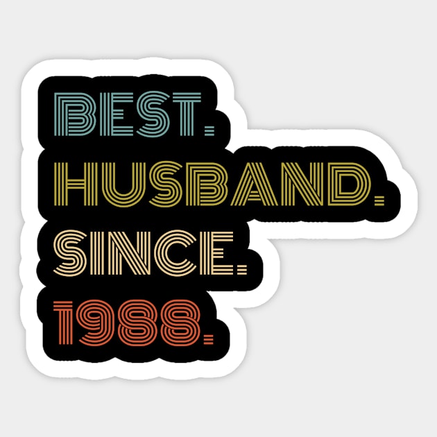 Best Husband Since 1988 Sticker by divawaddle